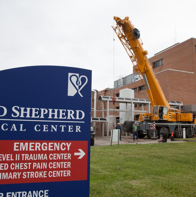 Prepping for a lift at Good Shepherd Medical Center in Longview, TX.